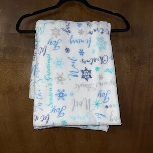 Winter throw blanket